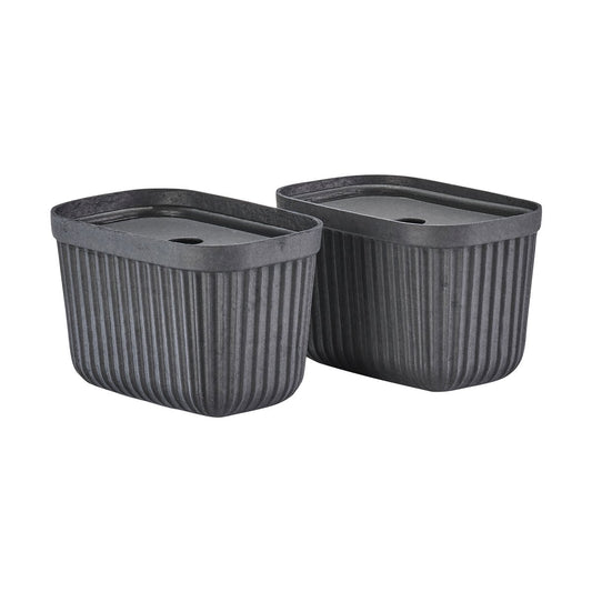 Zone Denmark Pulp förvaringsbox 15x23 cm 2-pack Black