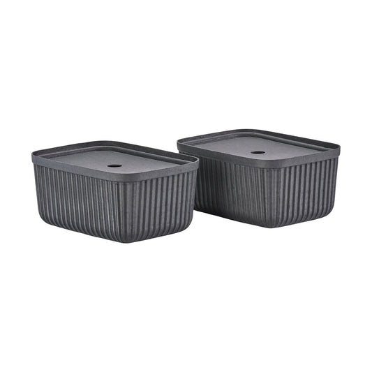 Zone Denmark Pulp Aufbewahrungsbox 23x32 cm 2er-Pack Black