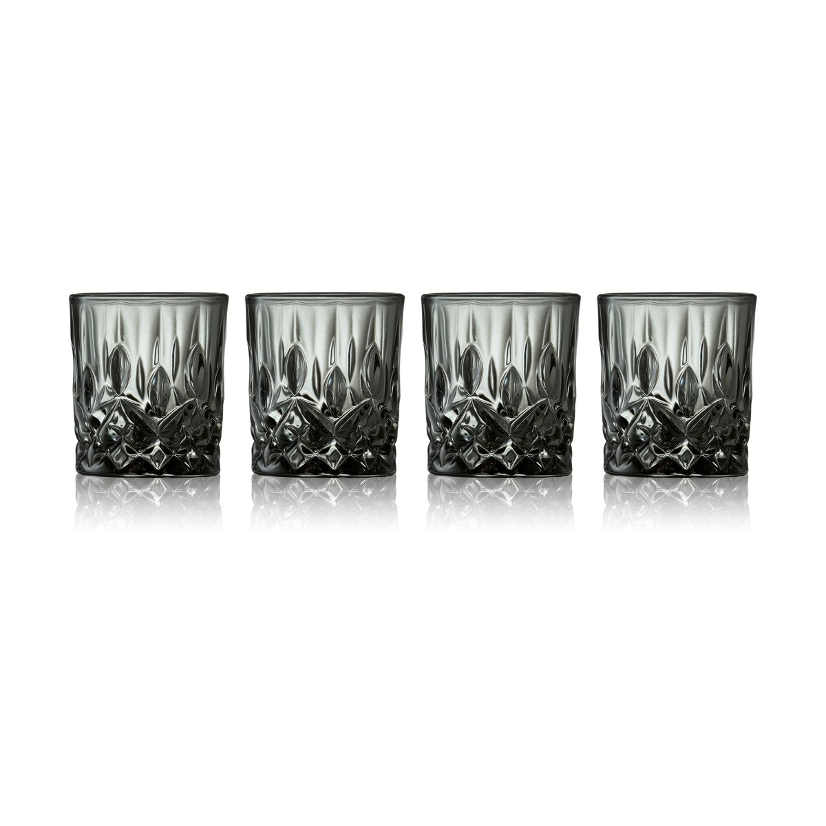 Lyngby Glas Sorrento shotglas 4 cl 4-pack Smoke