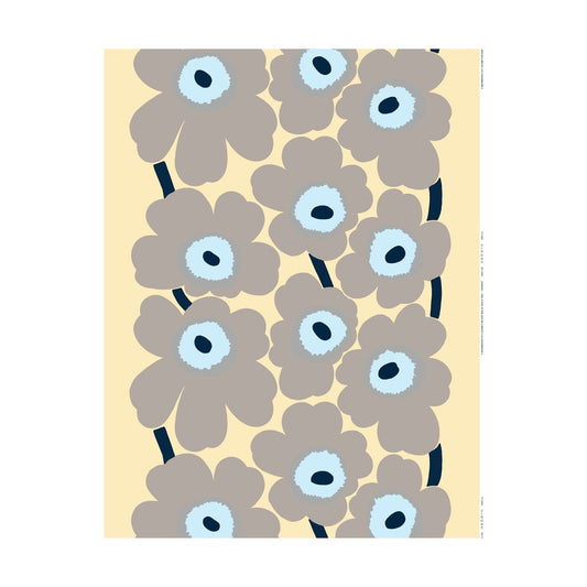 Marimekko Unikko linnetyg Sand-grey-pale blue