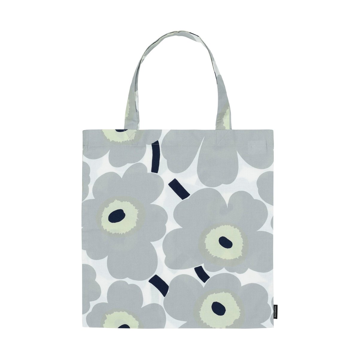 Marimekko Pieni Unikko väska 44x43 cm Cotton-grey-sand