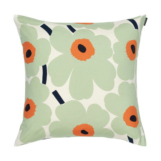 Marimekko Pieni Unikko kuddfodral 50x50 cm Cotton-sage-warm orange