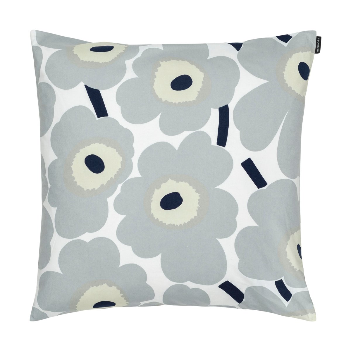 Marimekko Pieni Unikko kuddfodral 50x50 cm Grey-sand-dark blue