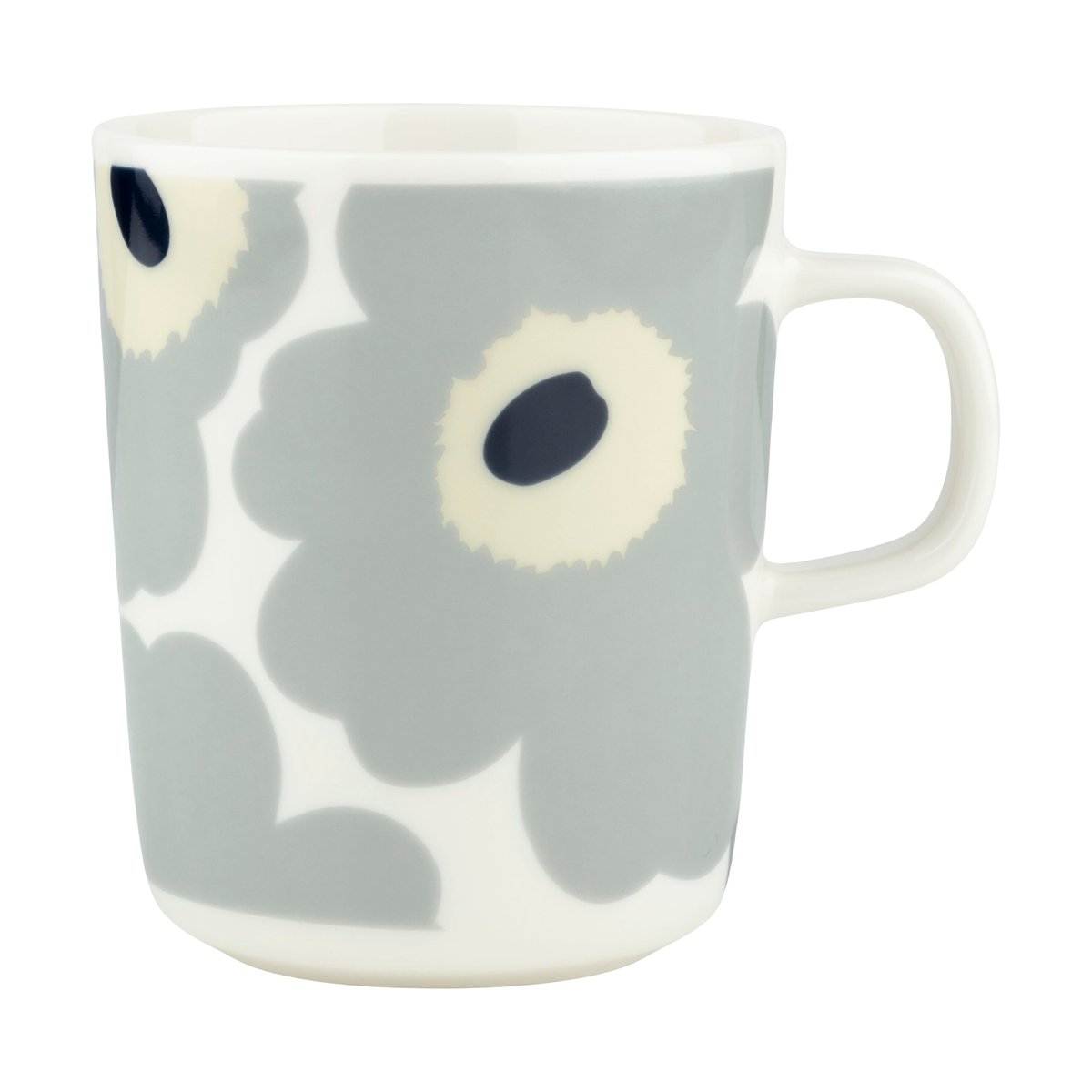 Marimekko Unikko mugg 25 cl White-light grey-sand-dark blue