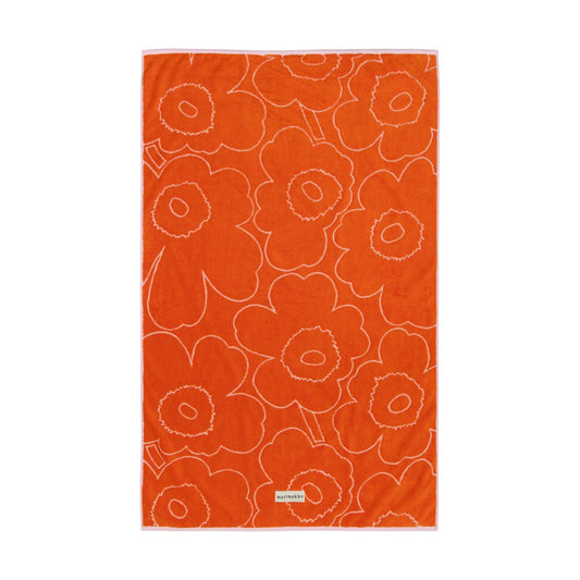 Marimekko Piirto Unikko badhandduk 100x160 cm Burnt orange-pink