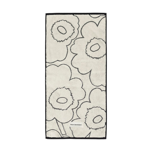 Marimekko Piirto Unikko handduk 50x100 cm Ivory-black