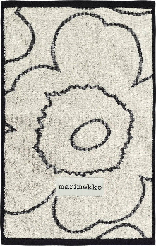 Marimekko Piirto Unikko gästhandduk 30x50 cm Ivory-black