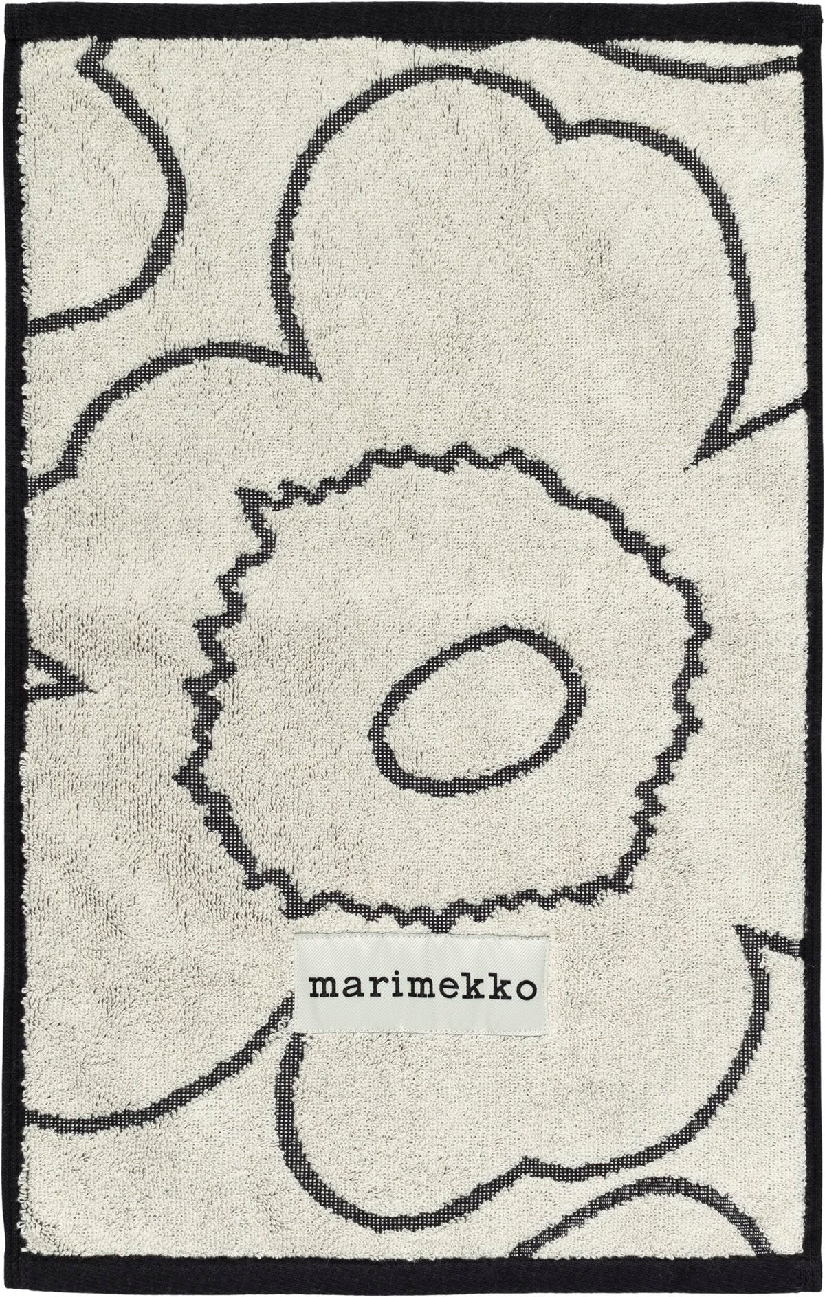 Marimekko Piirto Unikko gästhandduk 30x50 cm Ivory-black