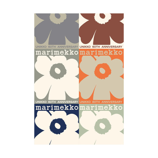 Marimekko Unikko 60-årsjubileum poster 70x100 cm Multi