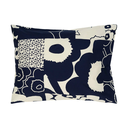 Marimekko Unikko kollaasi örngott 50x60 cm Off-white-dark blue