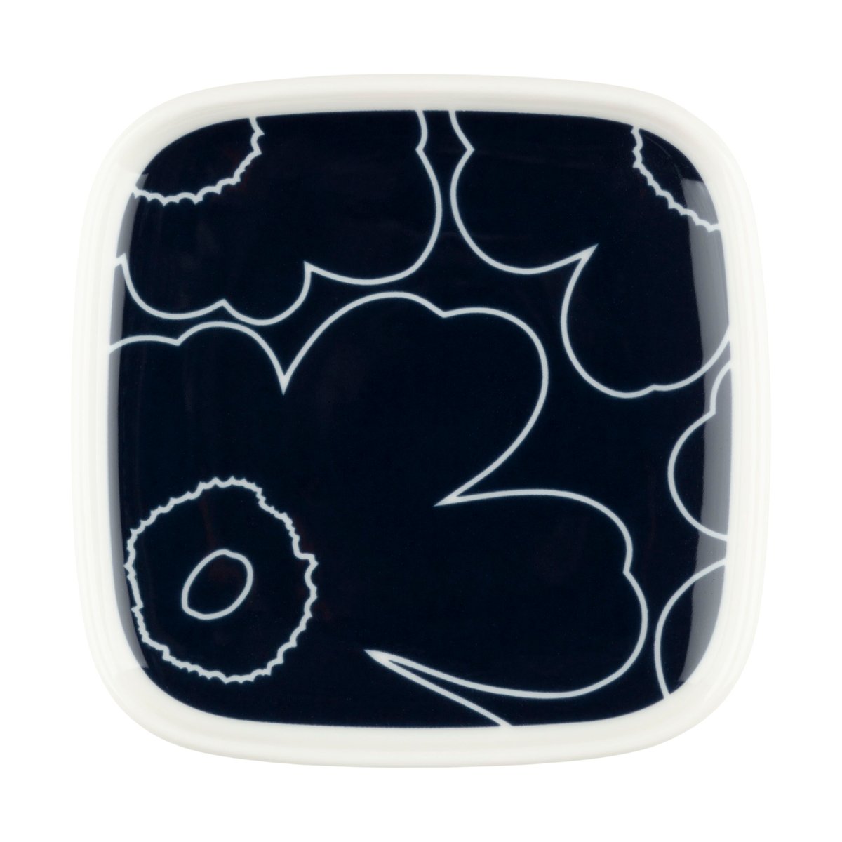 Marimekko Piirto Unikko assiett 10x10 cm White-dark blue