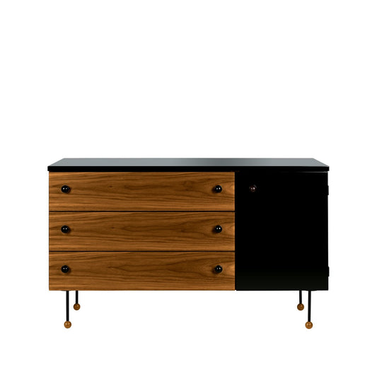 GUBI 62 Dresser Kommode American walnut, 3 Schubladen