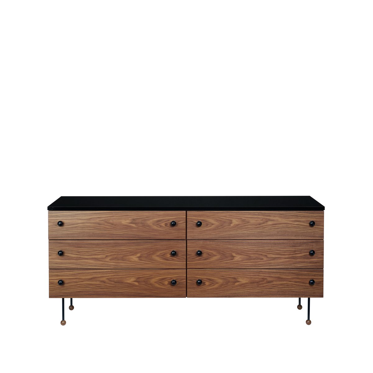 GUBI 62 Dresser Kommode American walnut, 6 Schubladen