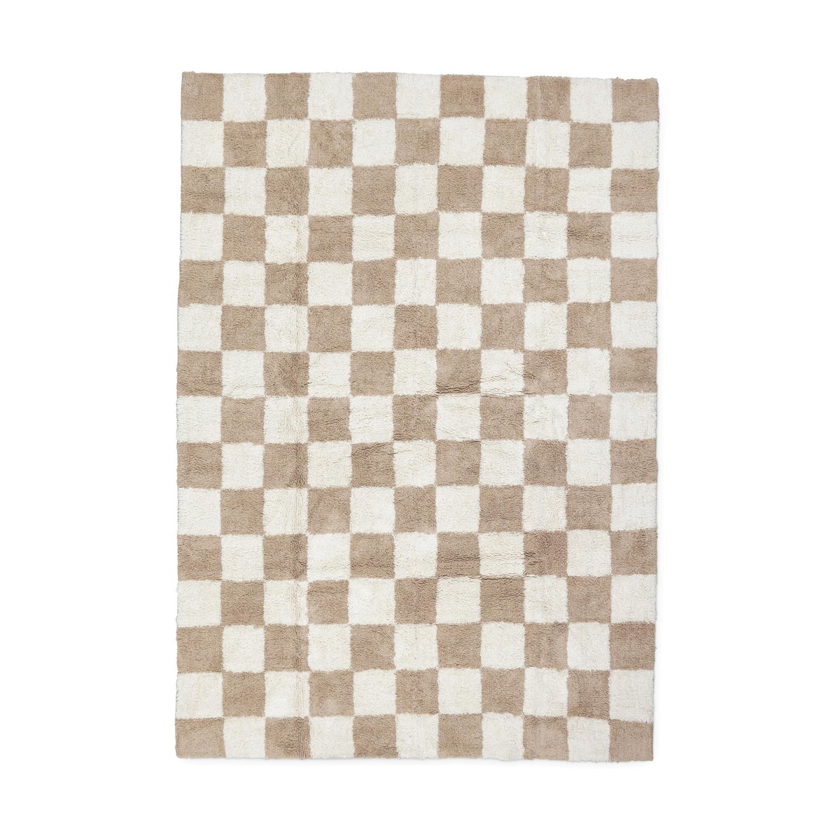 Boel & Jan Claudia bomullsmatta 160x230 cm, Beige-vit