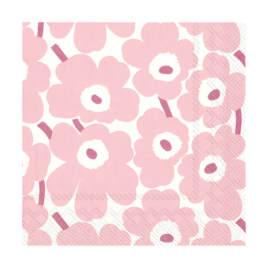 Marimekko Mini Unikko servetter 20-pack Light Rose