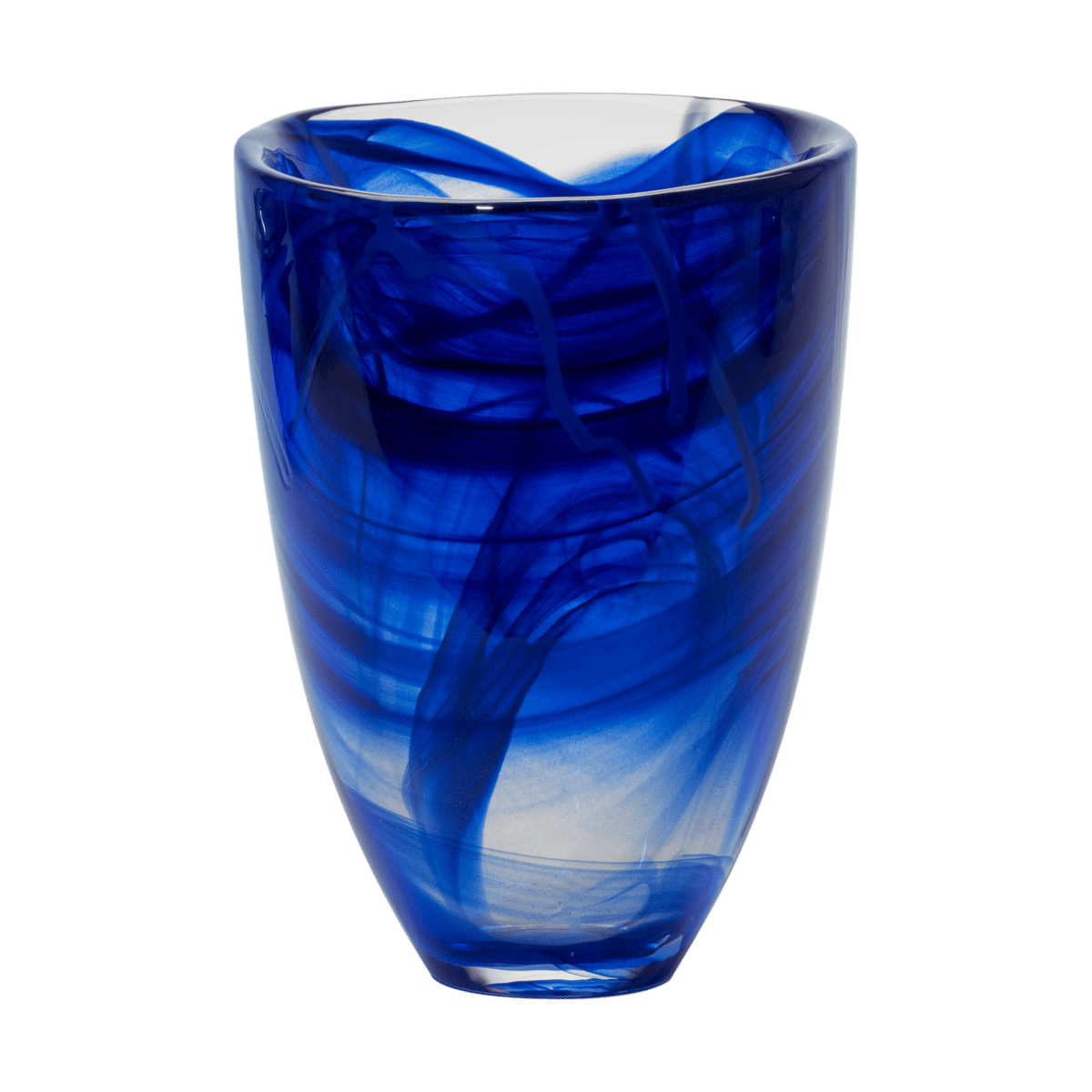 Kosta Boda Contrast Vase 200 mm Blau-blau