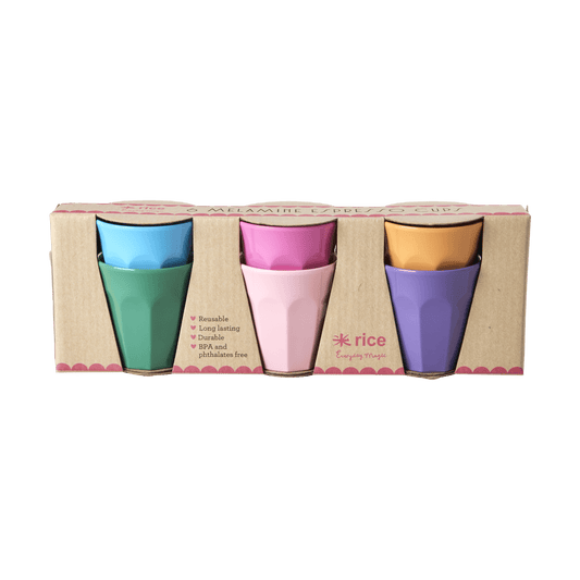 RICE Rice melaminkopp xsmall 6-pack La Joie de Vivre