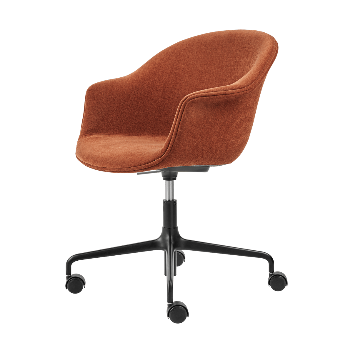 GUBI Bat Meeting Chair kontorsstol helklädd Belsuede special fr dedar 133-svarta ben