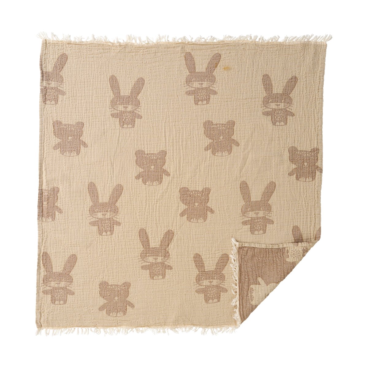 Klippan Yllefabrik Bunny&Bear filt 75x90 cm Grey