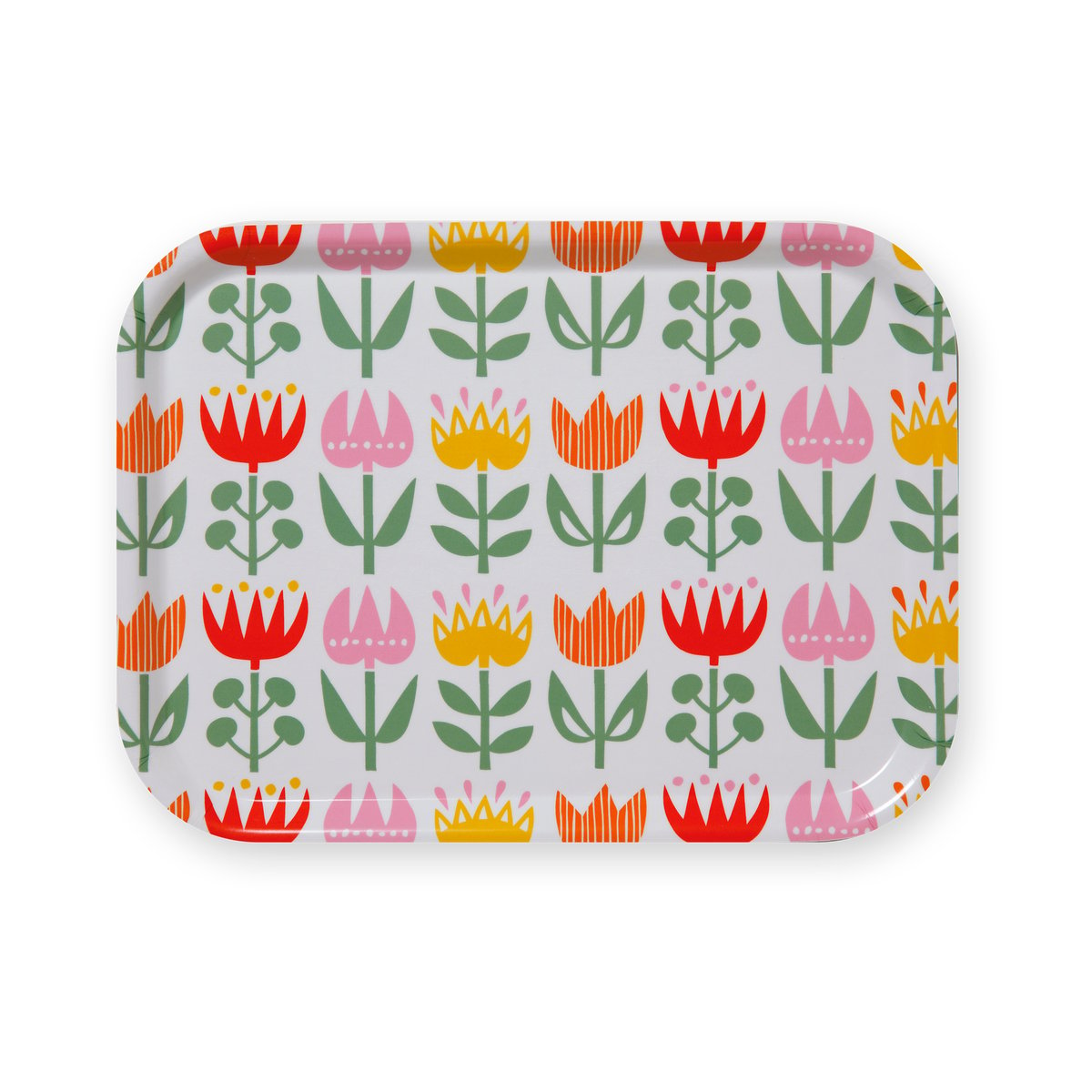 Klippan Yllefabrik Tulip liten bricka 20x27 cm Multi