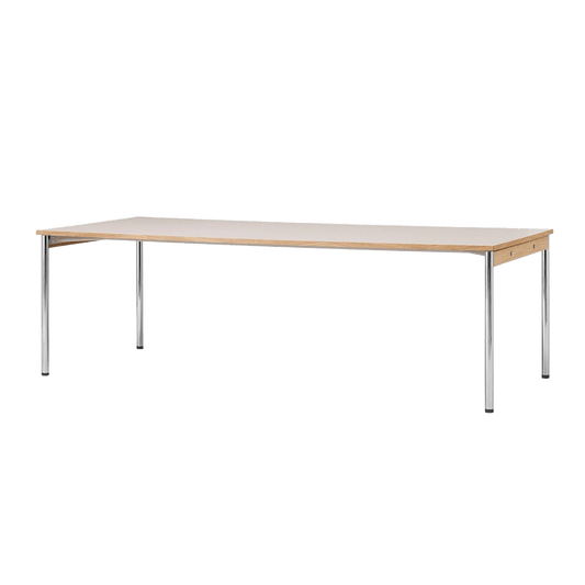 Audo Copenhagen Co Table konferensbord 240x100cm Chrome-laminate creme