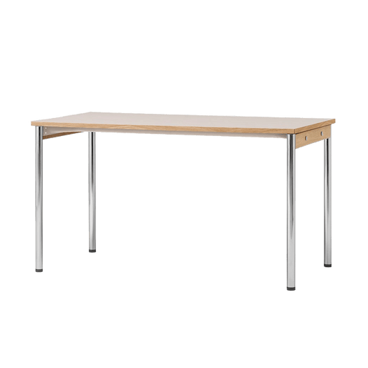 Audo Copenhagen Co Table konferensbord 140x70cm Chrome-laminate creme