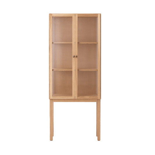 Audo Copenhagen Curiosity skåp med glasdörr 168 cm Oak