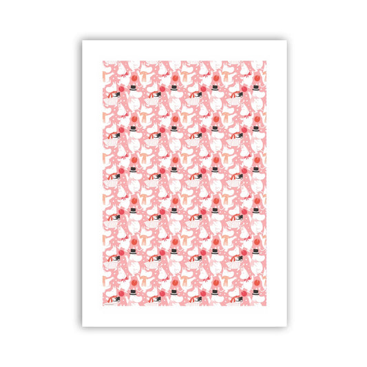 Opto Design Moomin celebration kökshandduk 70x50 cm Vit-rosa