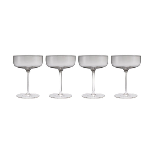 blomus Fuumi champagneglas Coupe 28 cl 4-pack Smoke-klar