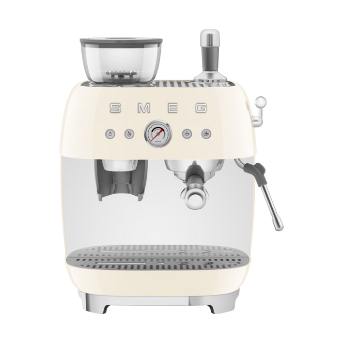 Smeg Smeg 50's Style espressomaskin med kaffekvarn Créme vit