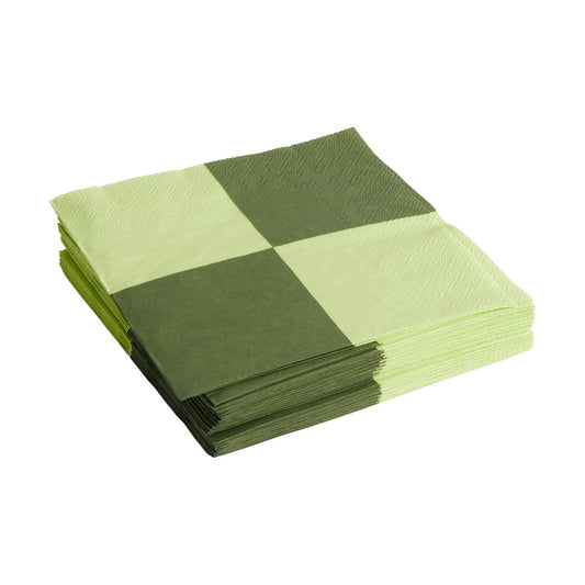 HAY Pattern Dinner Check servett 40x40 cm 20-pack Light green-dusty green L