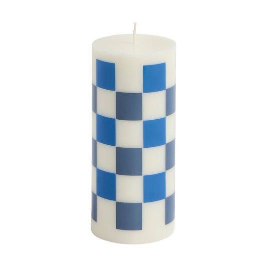 HAY Column Candle blockljus small 15 cm Off white-blues