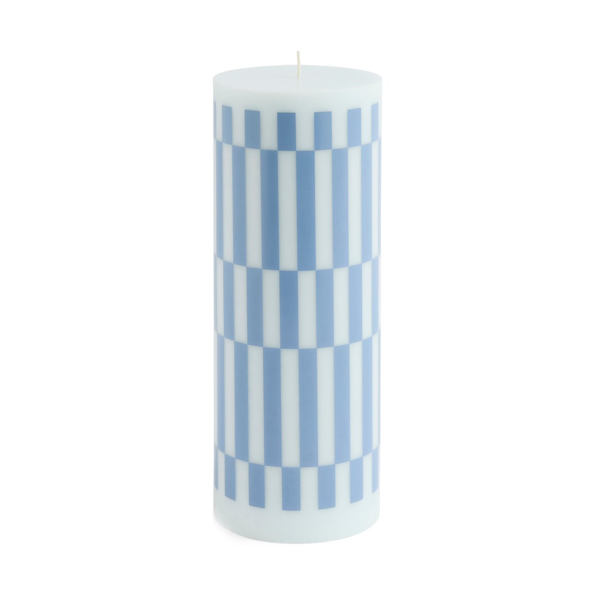 HAY Column Candle blockljus large 25 cm Light blue-dusty blue check