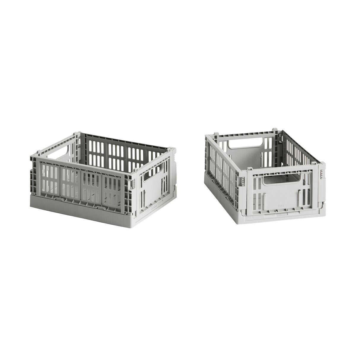 HAY HAY Colour Crate Mini 13x17 cm 2-pack Light grey