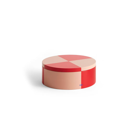 HAY Tin Container förvaringsburk Round red-soft pink