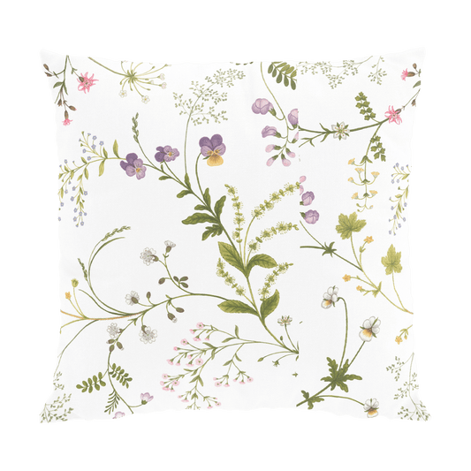 Arvidssons Textil Blomsteryra kuddfodral 47x47 cm Grön