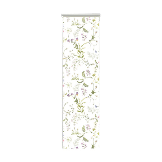 Arvidssons Textil Blomsteryra panelgardin 2-pack Grön