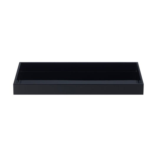 Mojoo Lux lackad dekorationsbricka 38x19x3,5 cm Black