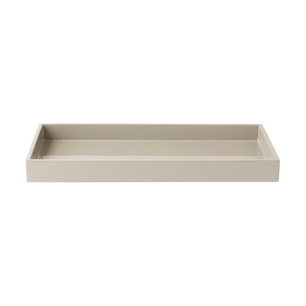 Mojoo Lux lackad dekorationsbricka 38x19x3,5 cm Latte