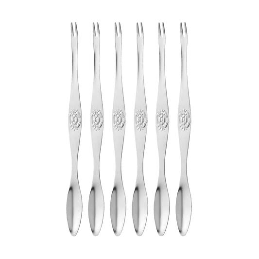 Dorre Skai skaldjursgaffel 6-pack Silver