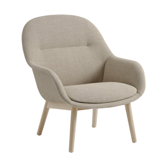 Muuto Fiber Lounge fåtölj med ekben Ecriture 240-grey