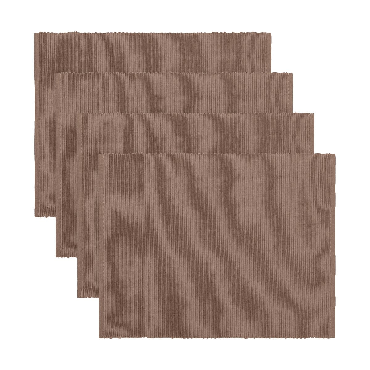 Linum Uni bordstablett 35x46 cm 4-pack Mörk mullvadsbrun