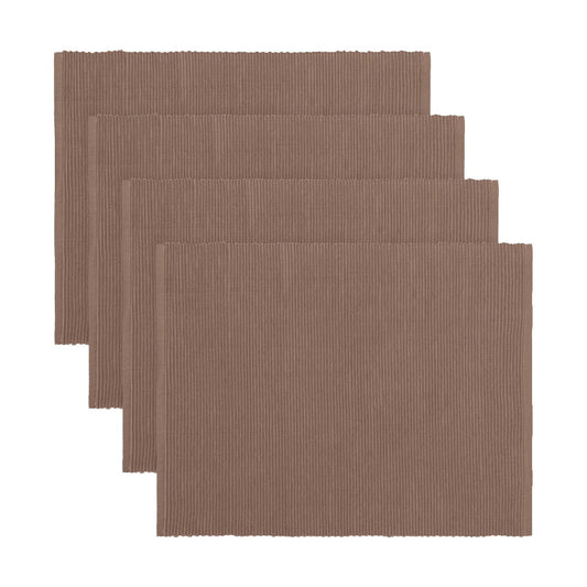 Linum Uni bordstablett 35x46 cm 4-pack Mörk mullvadsbrun