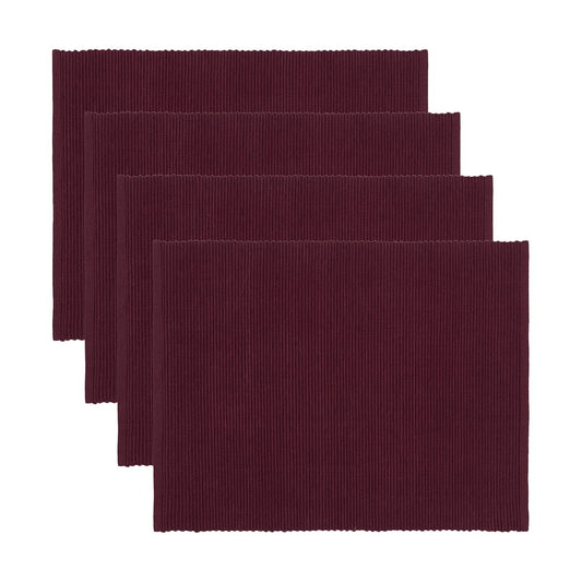 Linum Uni bordstablett 35x46 cm 4-pack Burgundyröd