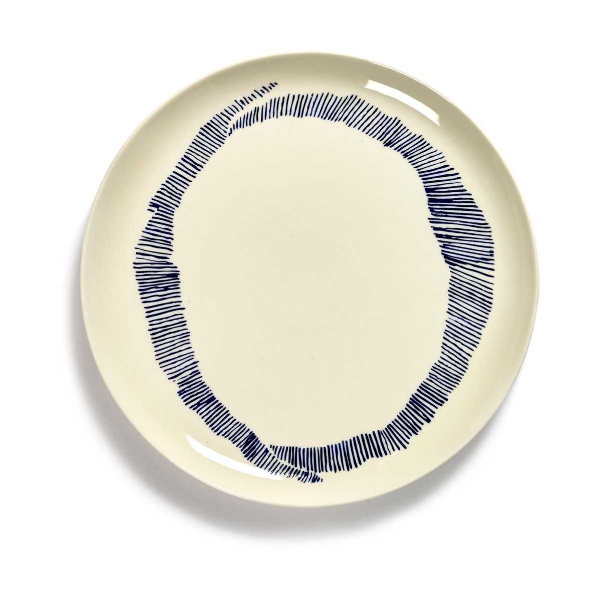 Serax Ottolenghi Feast tallrik L Ø26 cm 2-pack White stripes-blue