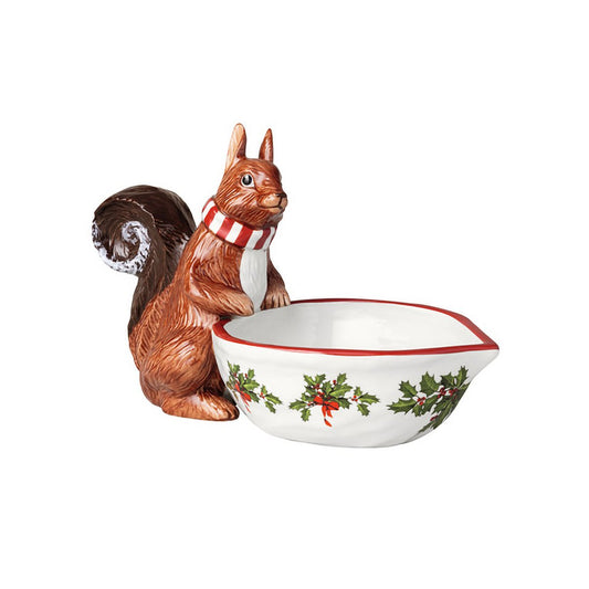 Villeroy & Boch Toy´s Fantasy ekorre med skål Ø25 cm Brun-vit