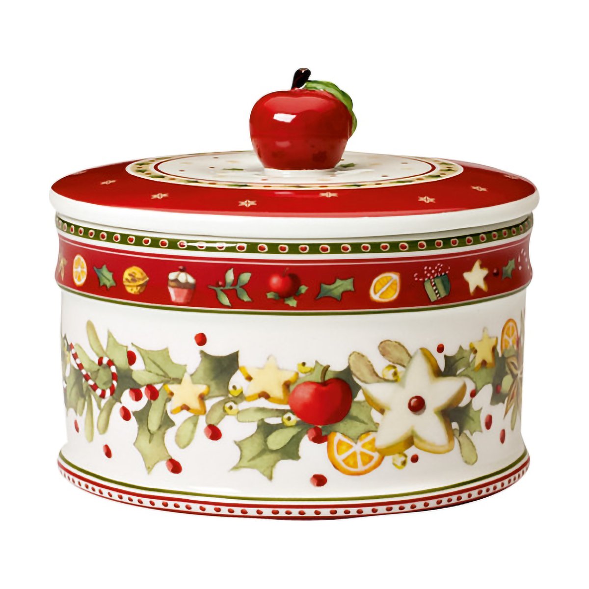 Villeroy & Boch Winter Bakery kakburk M 0,55 L Vit-röd