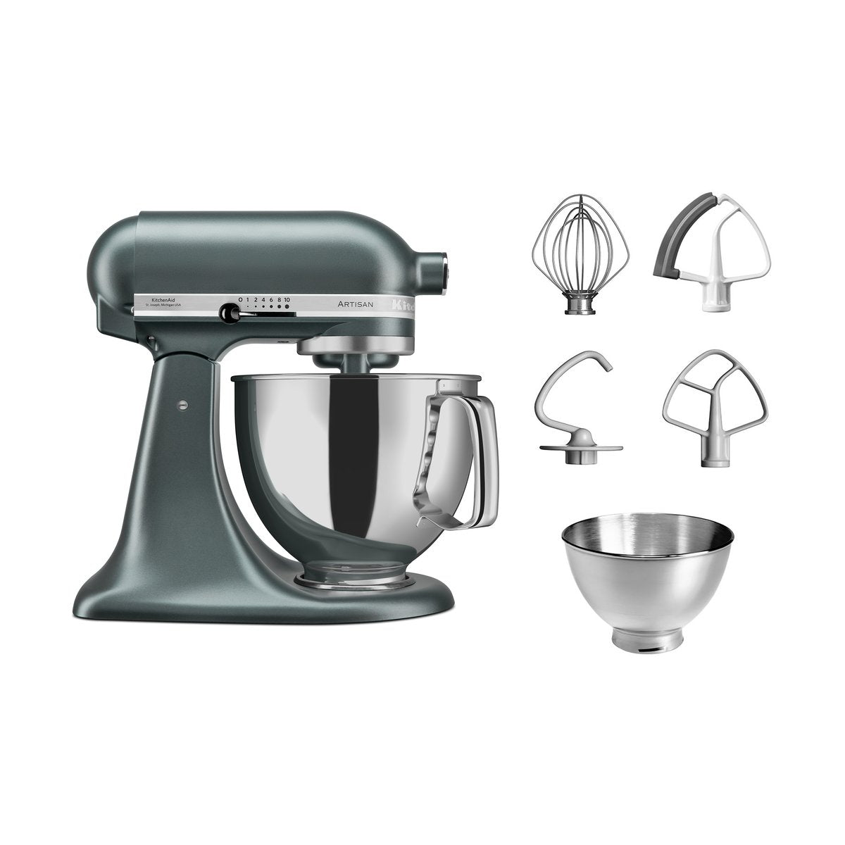 KitchenAid Artisan 5KSM175 köksmaskin med extra tillbehör 4,8 L Juniper