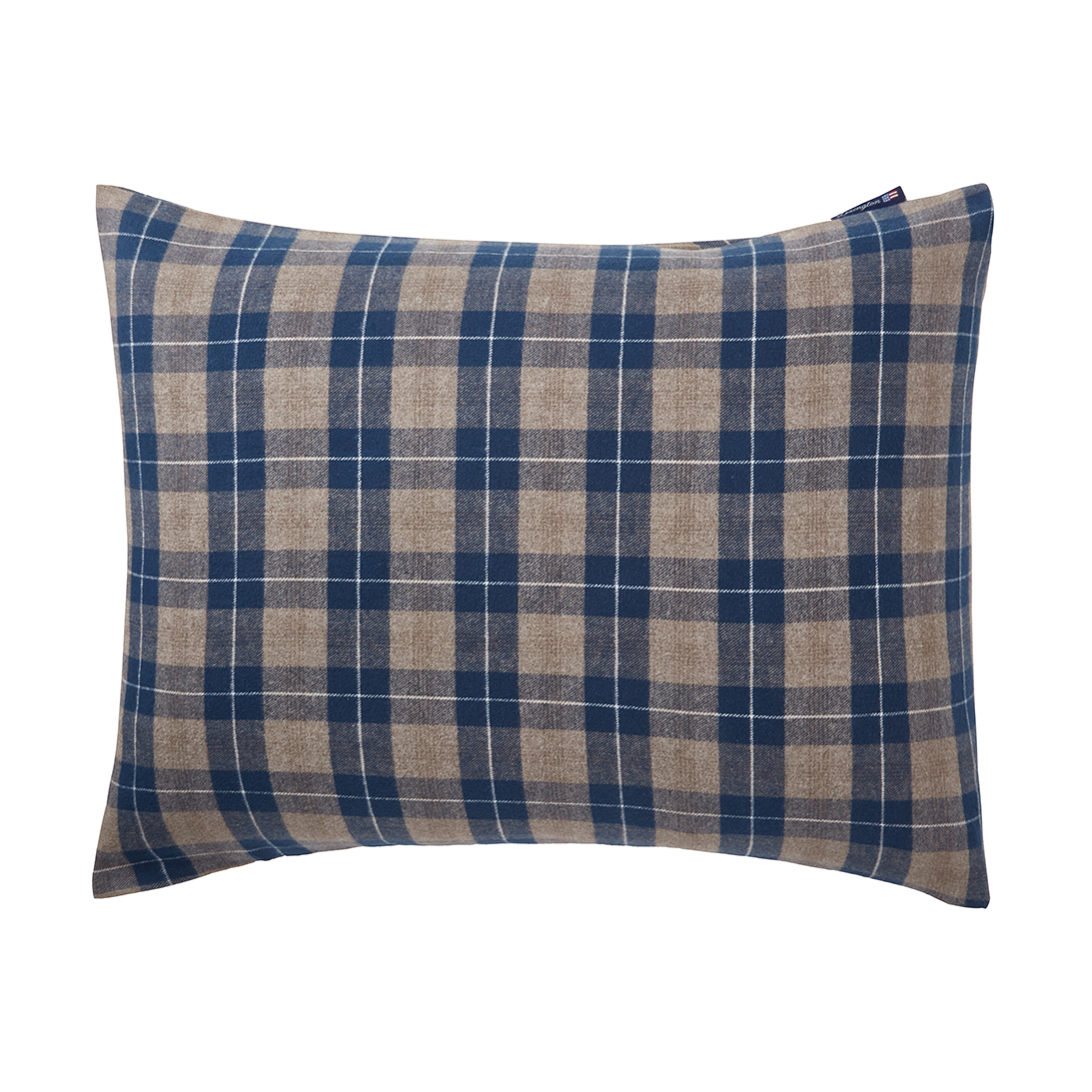 Lexington Checked Flannel örngott 50x60 cm Denim blue-beige