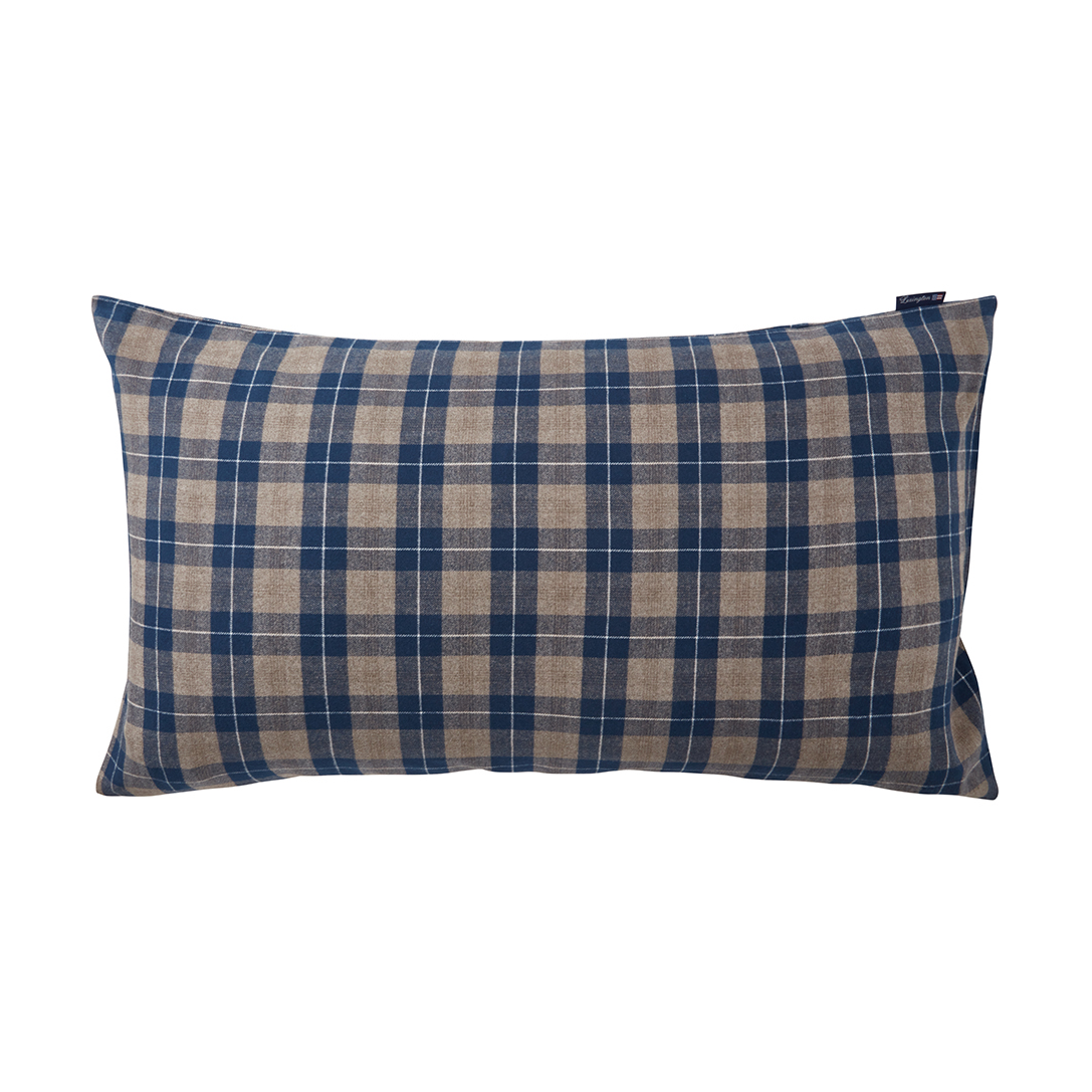 Lexington Checked Flannel örngott 50x90 cm Denim blue-beige